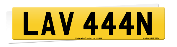 Registration number LAV 444N